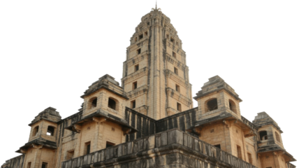 Ornate Architectural Tower, Sepia Tone