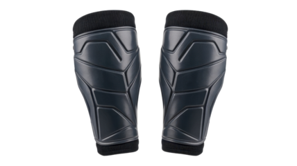 Pair of dark gray shin guards