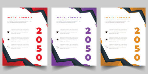 Professional Business Report Template with Geometric Design