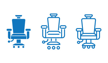 Chair icon vector illustration vector Art Illustrations set.on White Background
