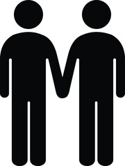 Elegant Dark Couple Silhouette Against A Soft Glowing Background Scene