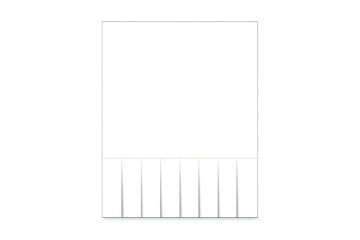 White tear-off flyer with blank advertisement and customizable tabs for notice and message template