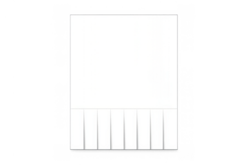 White tear-off flyer with blank advertisement and customizable tabs for notice and message template