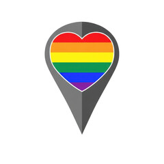 Vibrant rainbow heart symbolizing pride and love