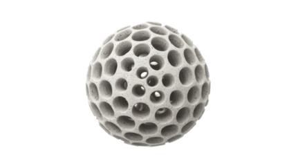 3D Sphere with Circular Indentations