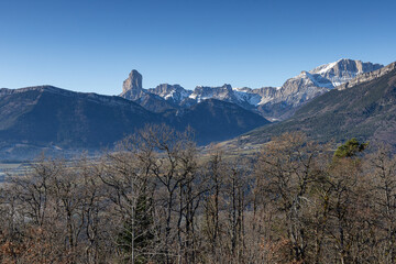 Mont Aiguille Depuis Rouge Trives
