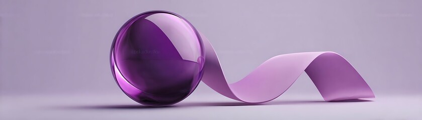 A vibrant 3d illustration of pink ballet shoes and slippers on a white background featuring a heart pattern and love icons with purple decorative elements in a circular vector style