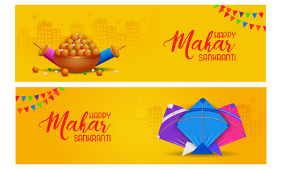 Happy Makar Sankranti holiday India festival background