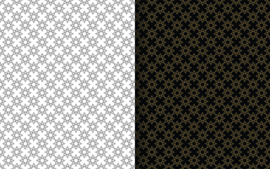 Seamless luxury geometric pattern set gold and black vector background