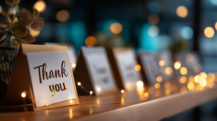 Thank you card display visualization appreciation message presentation gratitude recognition symbol thankful note representation acknowledgment expression display