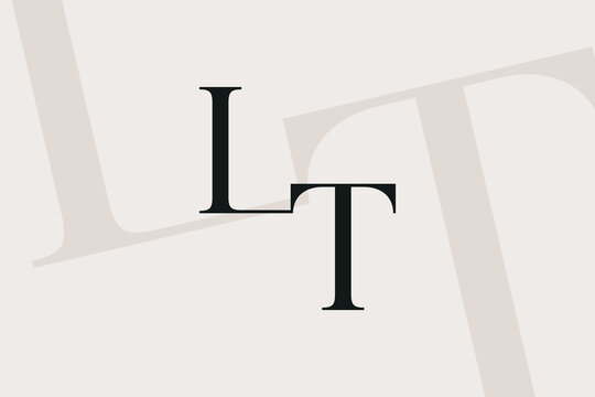 LT or TL letter logo icon design. Classic style luxury initials monogram.