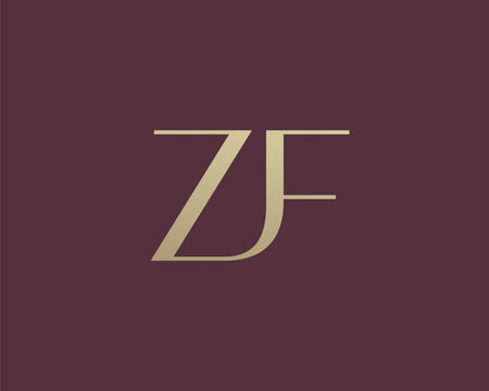 ZF letter logo icon design. Classic style luxury initials monogram.