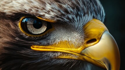 Eagle eye, a powerful and focused expression. generative ai