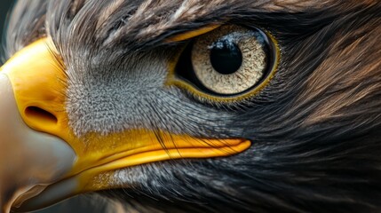 Eagle eye, a powerful and focused expression. generative ai