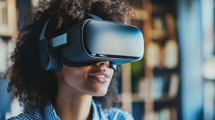 young businessman using a virtual reality headset at a meeting generative ai