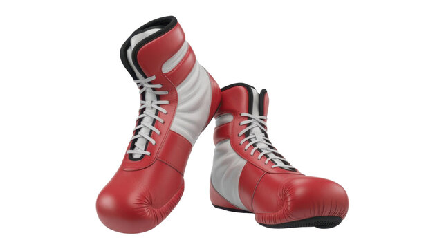 Red Boxing Shoes - Powered by Adobe