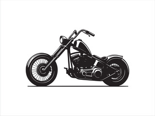 Obraz premium Classic Motorcycle Illustration on Transparent Background