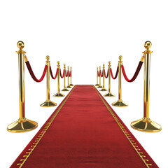 red carpet on a white background