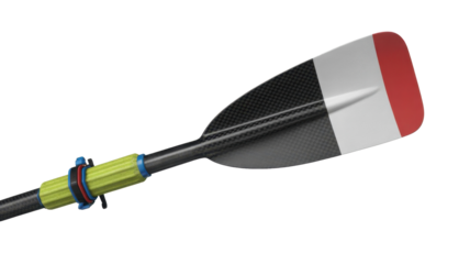 Rowing oar with French flag colors