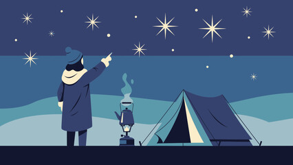 Cozy Winter Camping Under A Starry Sky Adventure And Exploration