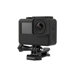 Action camera with clip mount