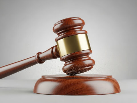 Gavel striking sound effect
