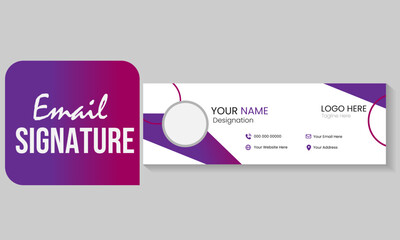Obraz premium Modern Minimal Professional Email Signature Design Template