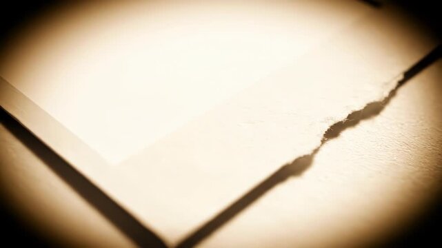 A vintage instant photo frame shows a torn edge. This sepia-toned background evokes nostalgia and memories.