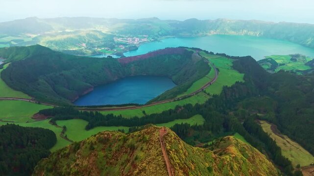 Miradouro Grota do Inferno at Sete Cidades Lake, Soa Miguel, Azores
