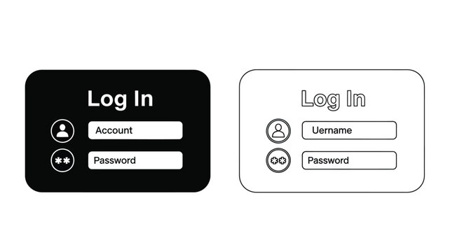 Two login screen designs one dark and one light a digital silhouette