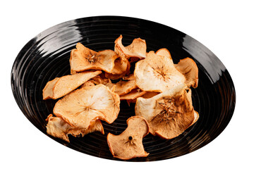 Apple chips dried apple sweet slices natural healthy food main course ingredient appetizer fresh tasty table setting gourmet food background rustic food top view copy space keto and paleo diet 