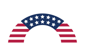 Arch of American Flag Stars and Stripes