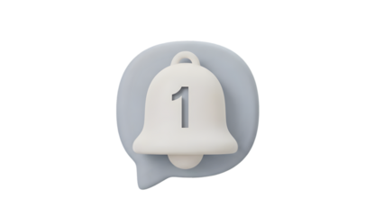 3D Minimal Notification Icon