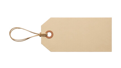 Simple brown paper tag with jute string attached