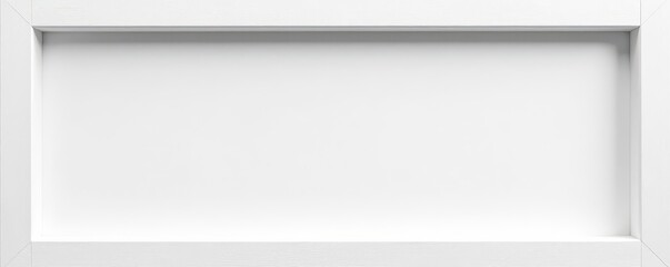 Crisp, bright white painted wooden frame, isolated , background, clean, home