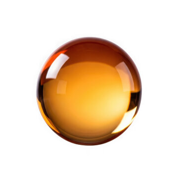Glowing amber sphere 