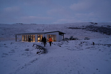 The Cave Vidgelmir in the dark winter