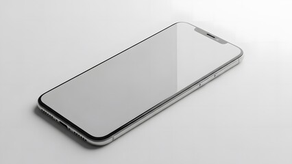 Modern Smartphone Mockup with Blank Screen on White Background mobile phone cell phone