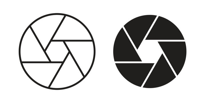 Camera shutter icons for Graphic Design Projects and web designs