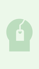 Minimalist Illustration of a Light Green Keyhole with a Simple White Tag Symbolizing Identity and Access in a Modern Context
