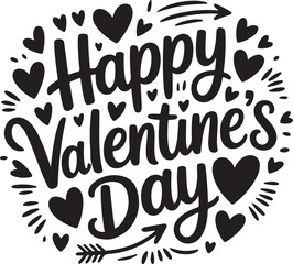 Happy Valentines Day Festive Love Graphic T Shirt Design