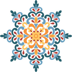 Beautiful floral mandala art traditional islam