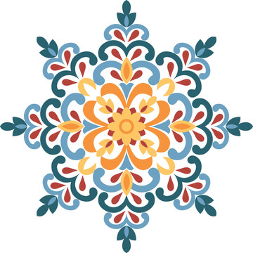 Beautiful floral mandala art traditional islam