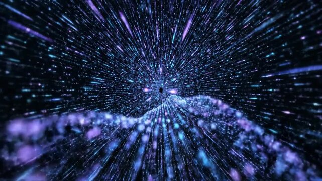 Vast Wave of Light Trails Through Space.