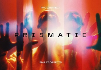 Prismatic Photo Effect Mockup