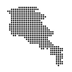 Fototapeta premium Armenia country dotted map. Black spot pixel illustration isolated on white background. Vector circle mosaic.
