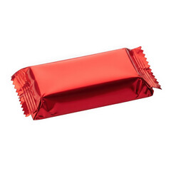 Single red wrapped chocolate bar