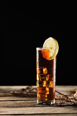 Refreshing Red Tea With Ice Served in a Tall Glass With a Slice of Lemon