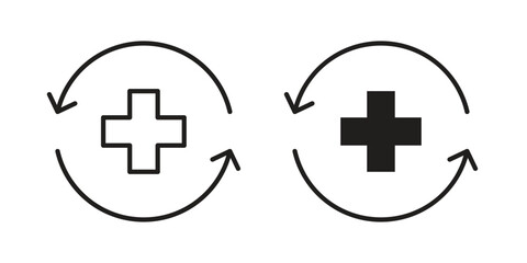 Obraz premium Recovery icons for Graphic Design Projects and web designs