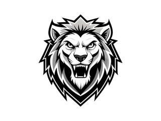 Fototapeta premium Angry Lion Mascot Logo for Competitive Gaming Teams